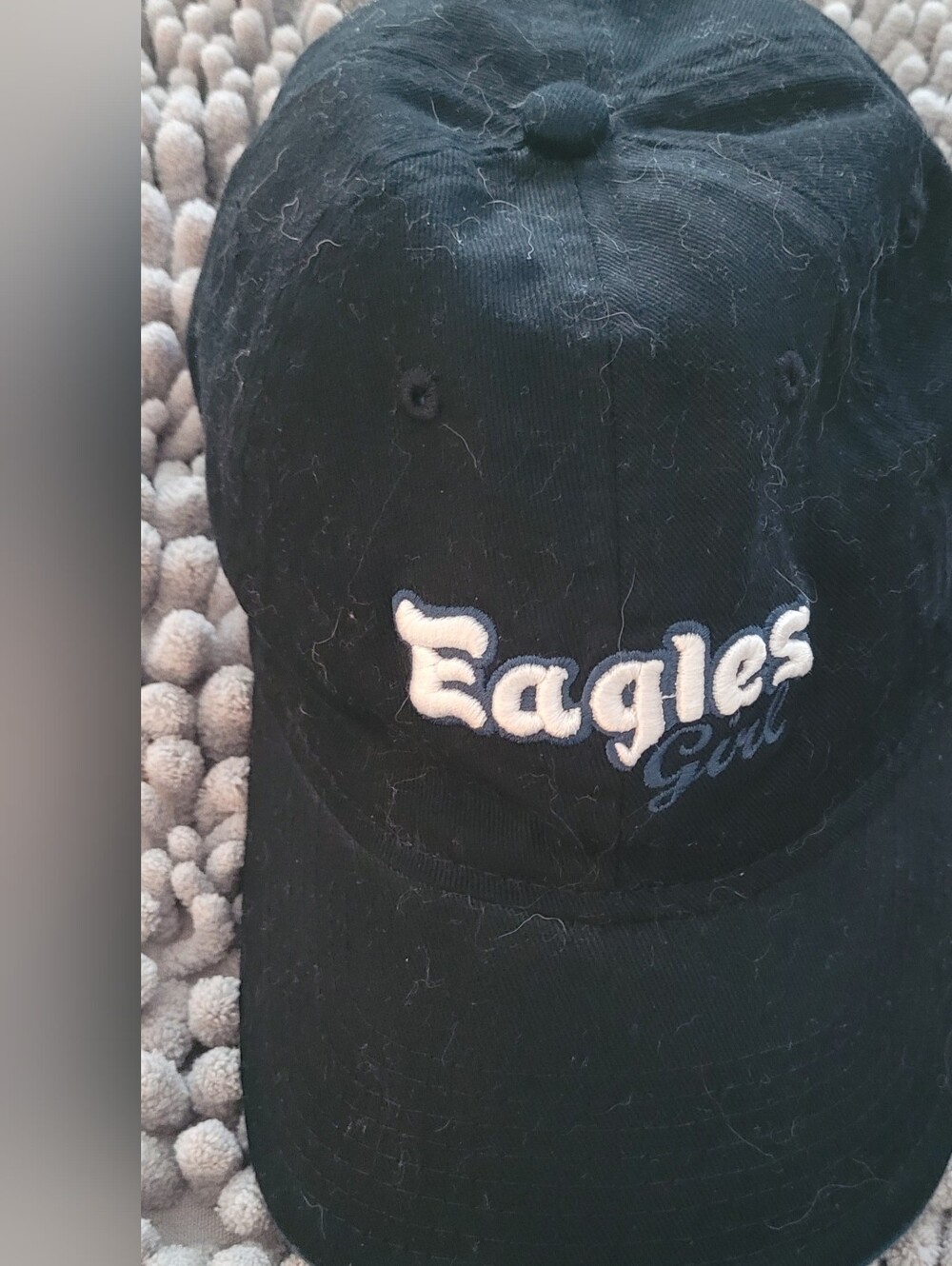 Eagles Girl Embroidered Black Baseball Cap